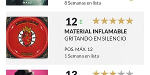 ‘Material Inflamable’, el disco más vendido de rock en español